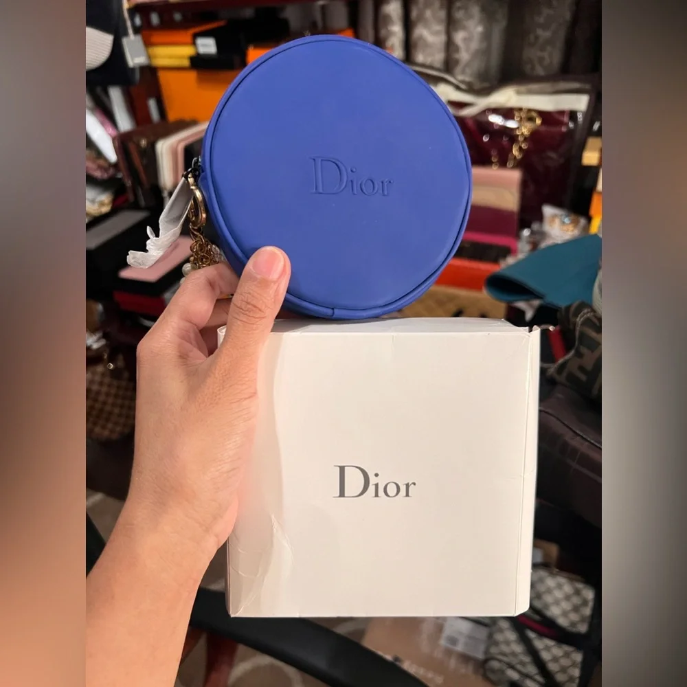 NIB Dior Round Cosmetic Pouch